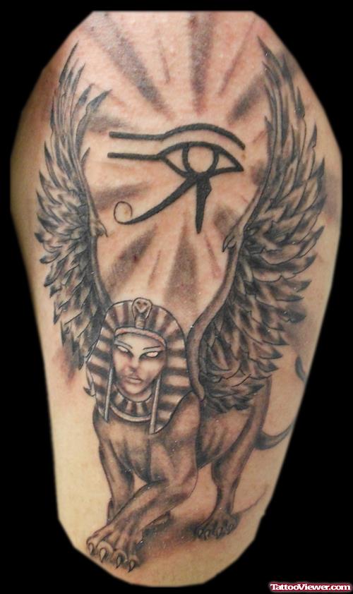 Era Eye and Winged Egyptian Tattoo