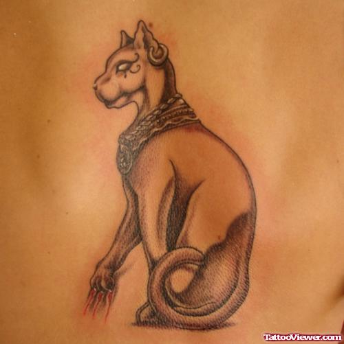 Amazing Egyptian Cat Tattoo Design