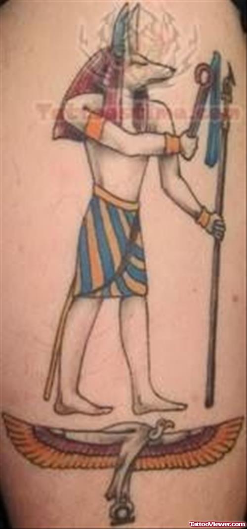 Elegant Egyptian Religious Tattoo