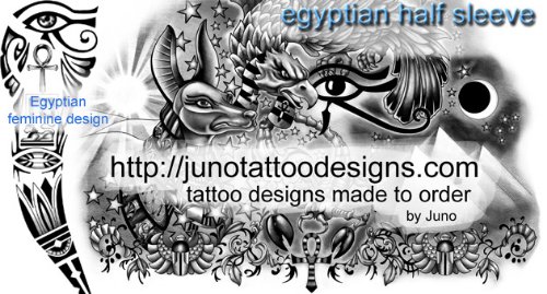 Egyptian Tattoo Design For Men