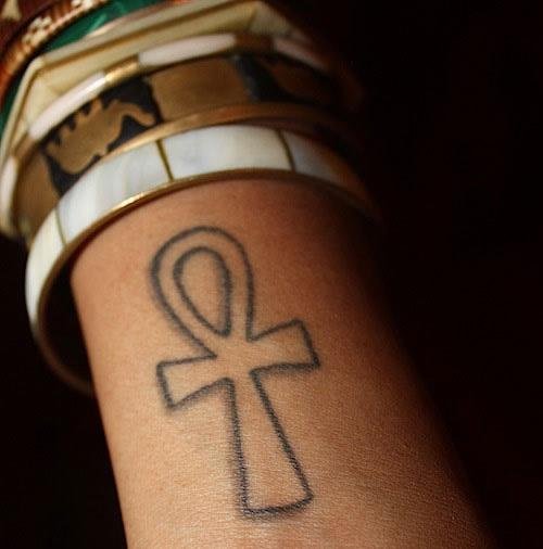 Egyptian Ankh Tattoo On Forearm