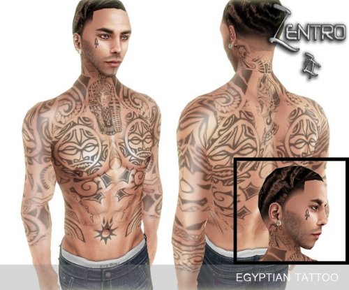 Egyptian Body Tattoo Design