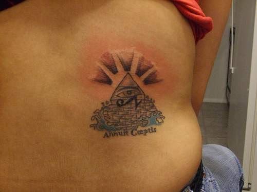 Egyptian Tattoo on Back For Women