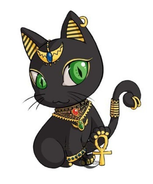 Cute Egyptian Cat Tattoo Design
