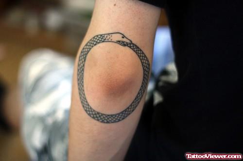 Beautiful Ouroboros Elbow Tattoo