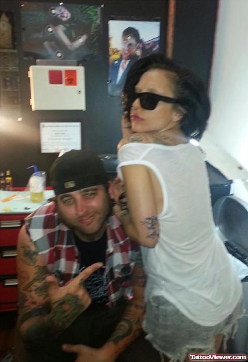 Lady Gaga Elbow Tattoo