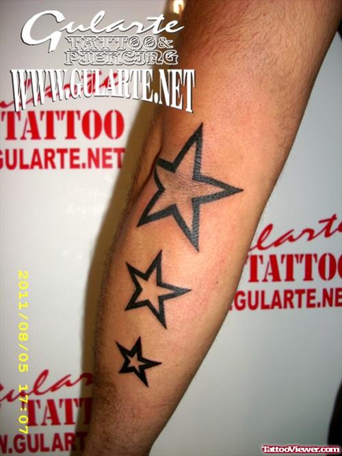 Stars Elbow Tattoo