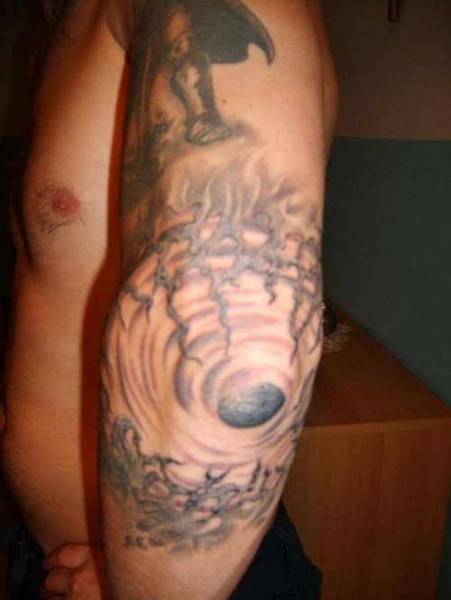 Spiral Elbow Tattoo