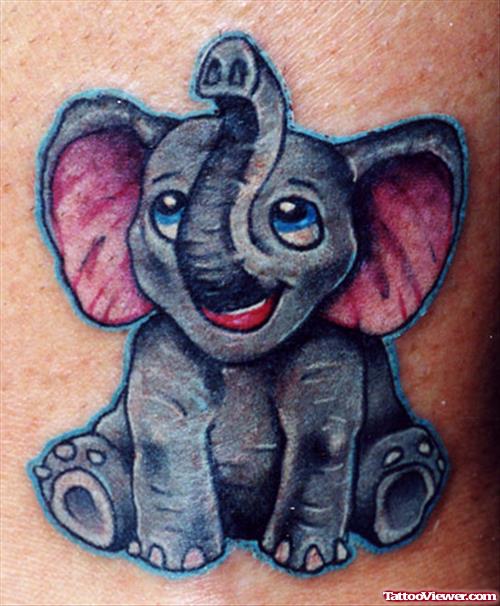 Elephant Baby Tattoo