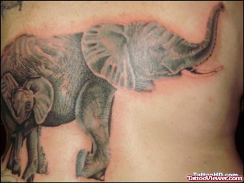 Back Body Elephant Tattoo