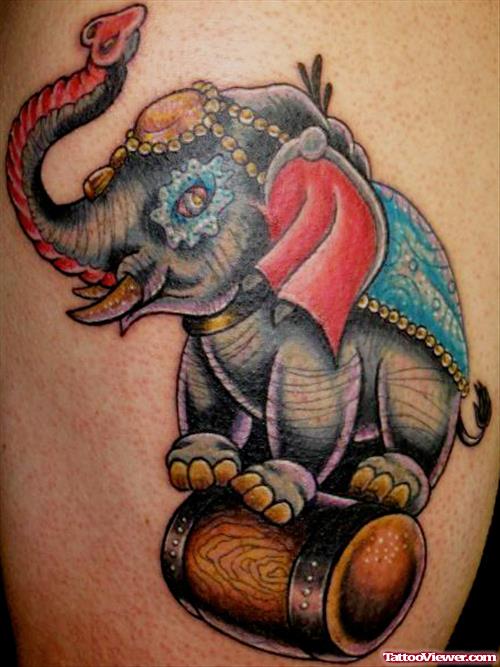 A Circus Elephant Tattoo