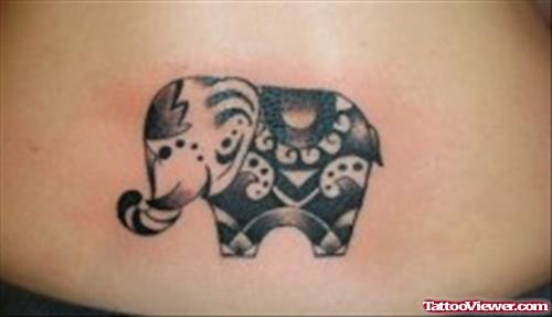 Elegant Small Elephant Tattoo