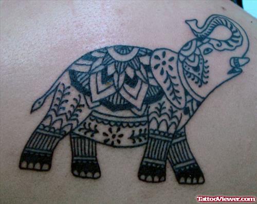 Dotwork Elephant Tattoo