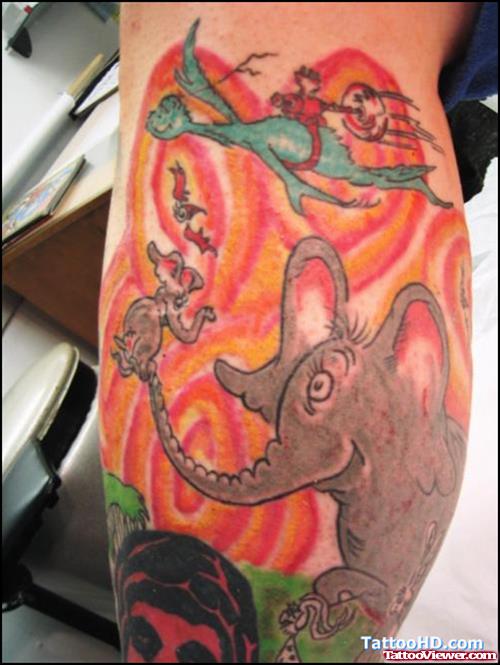 Elegant Elephant Tattoo