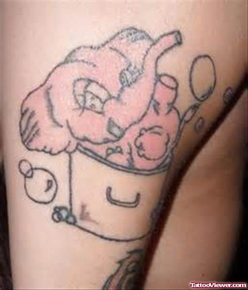 Cute Baby Elephant Tattoo