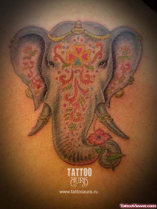 Awesome Elephant Head Tattoo