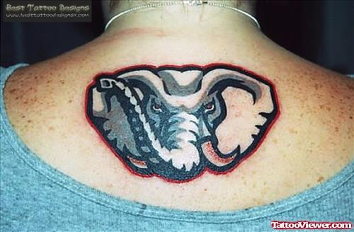 Up Trunk Elephant Head Tattoo