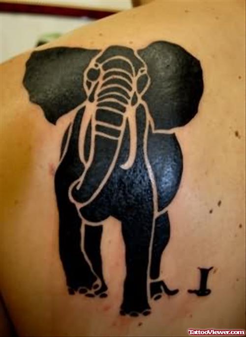 Black Elephant Tattoo