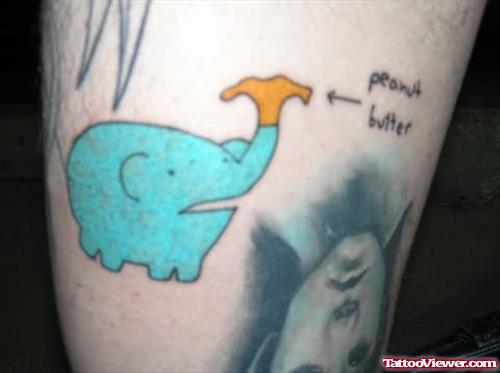 Cartoon Elephant Tattoo