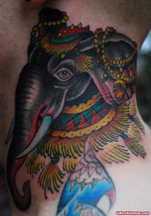 Neck Tumblr Elephant Tattoo