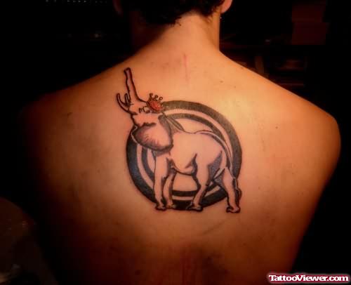 Elephant Tattoo On Back Body