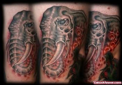 Dangerous Elephant Tattoo