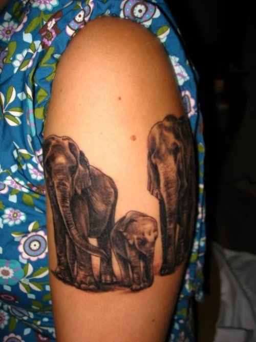 Elephant Tattoo Design for Girls