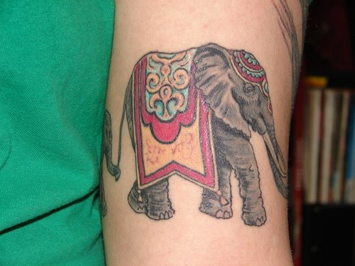 Special Elephant Tattoo On Bicep