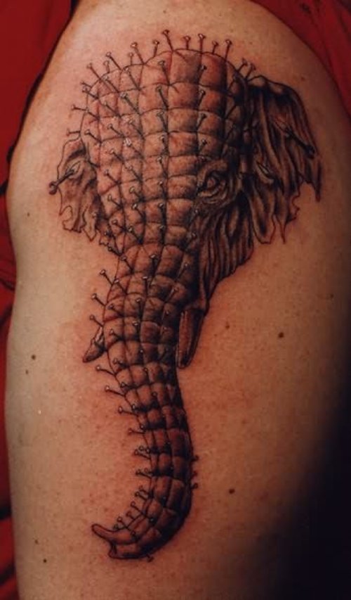 Fine Elephant Tattoo