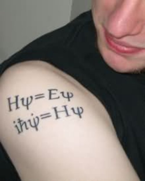 Wonderful Man Right Shoulder Equation Tattoo