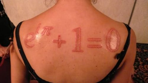 Upperback Equation Tattoo For Girls