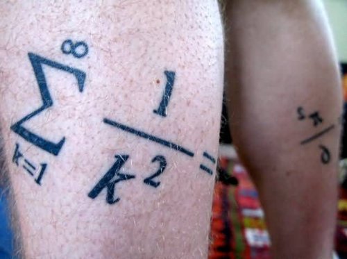 Back Legs Mathematical Equation Tattoos
