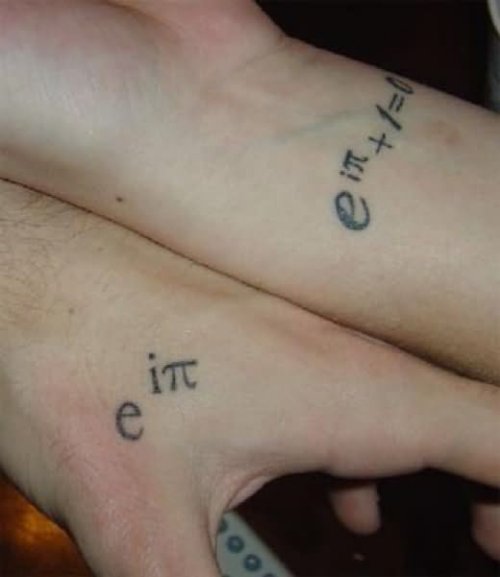 Math Equation Tattoos On Hand And Wrist