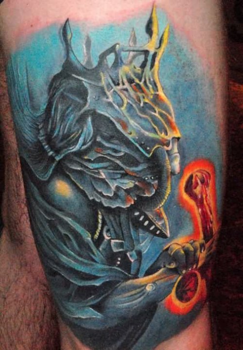 Evil Evil Tattoo On Men Arm