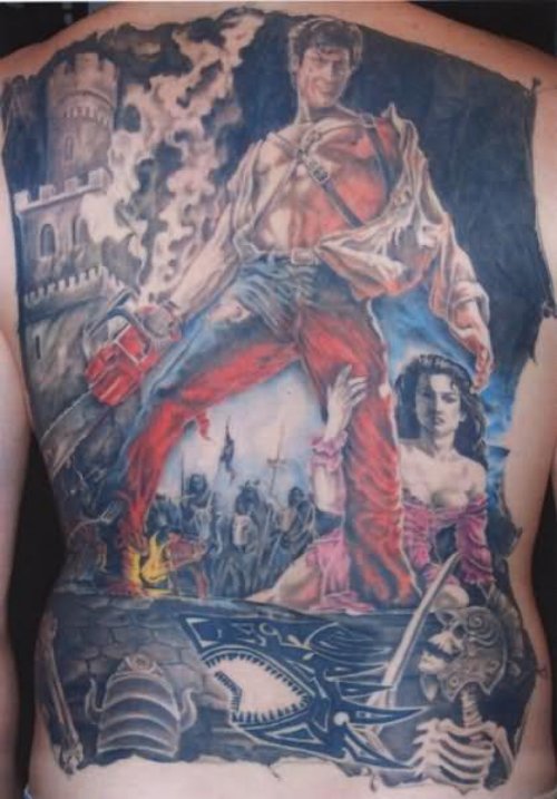 Back Body Evil Tattoo