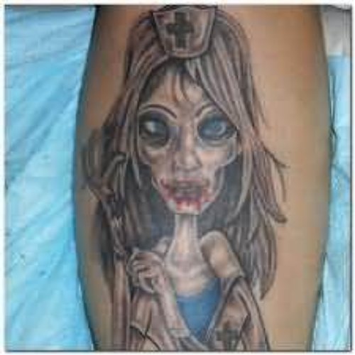 Evil Girl Cartoon Tattoo