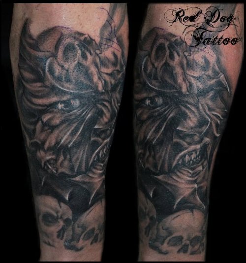 Josh Evil Grey Ink Tattoo