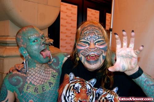 Extreme Tattoos On Face And Body
