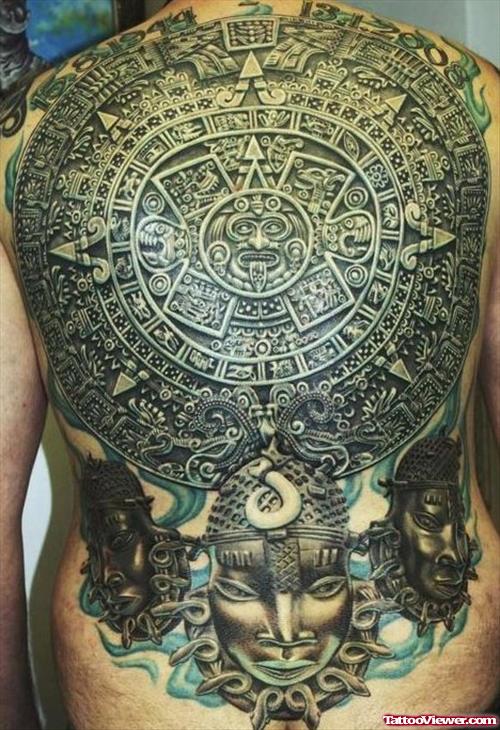 Aztec Extreme Tattoo On Back