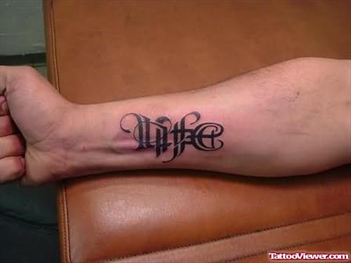 Extreme Life Tattoo On Arm