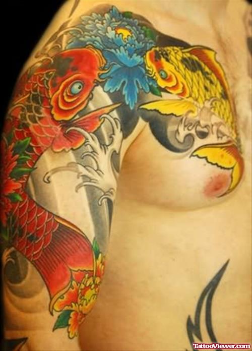 Extreme Japanese Tattoo On Chest