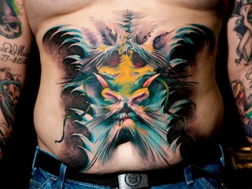 Extreme Animal Tattoo On Back