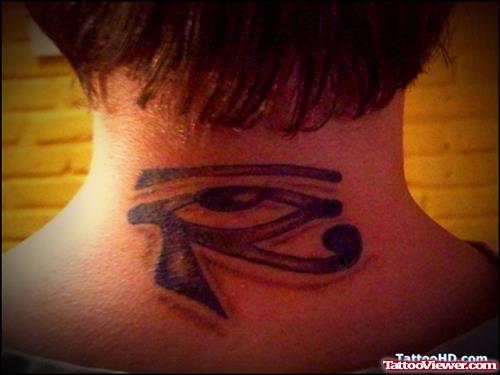 Egyptian Eye Tattoo On Nape
