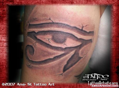 3D Eye Tattoo On Bicep