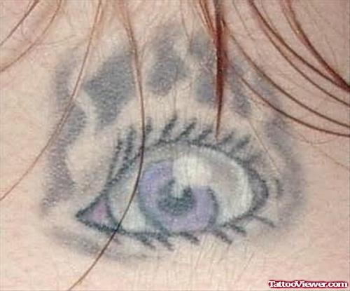 Awesome Eye Tattoo On Back