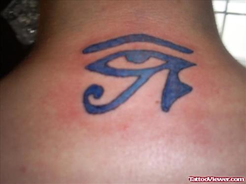 Eye Tattoo On Back Neck