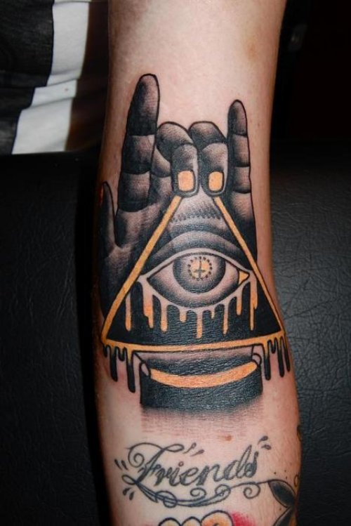 Eye Of God In Hand Tattoo
