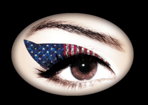 American Flag With Eye Tattoo Design