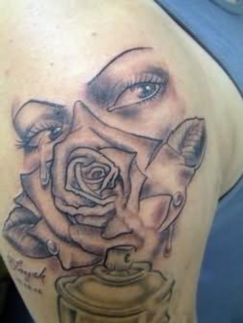 Rosy Tears - Eye Tattoo