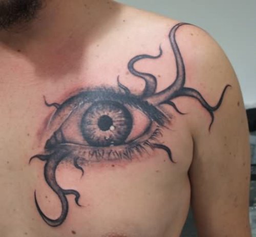 Third Eye Tattoo On Chest